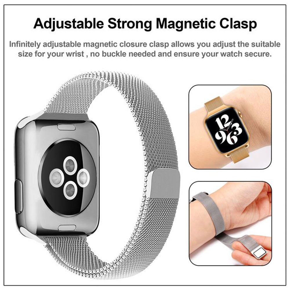 Curea pentru Apple Watch 1/2/3/4/5/6/7/8/9/SE/SE 2/Ultra/Ultra 2 (42/44/45/49mm) - Techsuit Watchband (W034) - Black