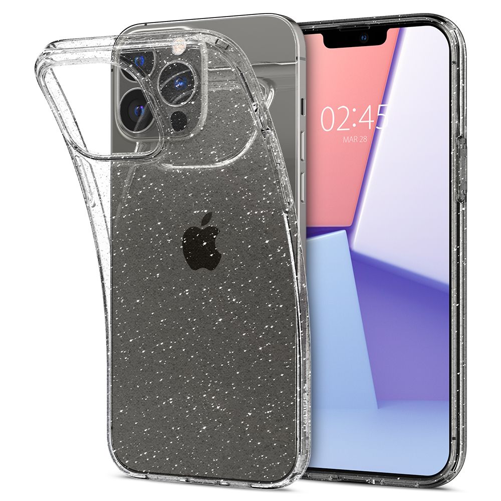 Husa pentru iPhone 13 Pro - Spigen Liquid Crystal Glitter - Crystal Quartz
