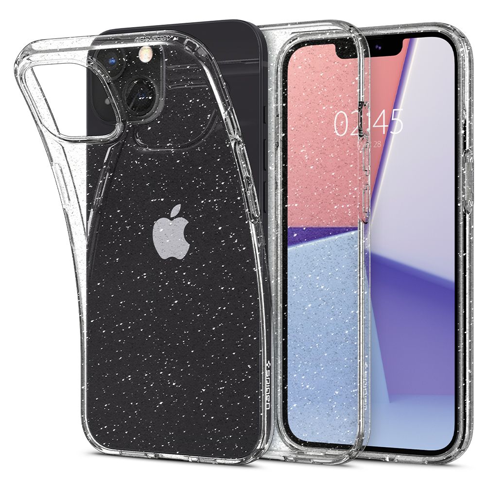 Husa pentru iPhone 13 - Spigen Liquid Crystal Glitter - Crystal Quartz