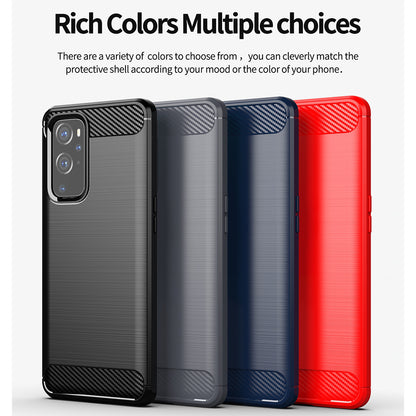 Husa pentru OnePlus 9 Pro - Techsuit Carbon Silicone - Black