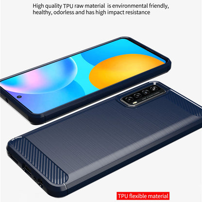 Husa pentru Huawei P Smart 2021 - Techsuit Carbon Silicone - Black