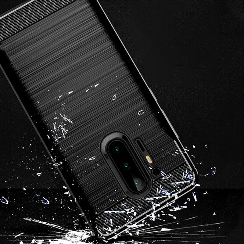 Husa pentru OnePlus 8 Pro - Techsuit Carbon Silicone - Black