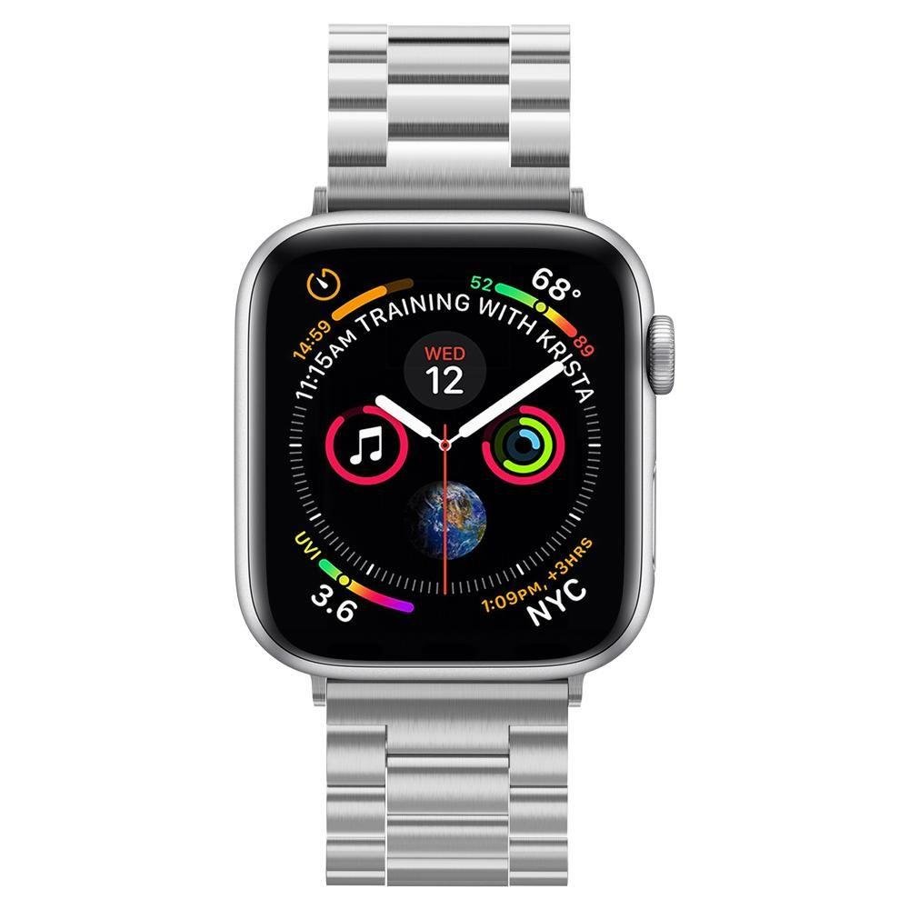 Curea pentru Apple Watch 1/2/3/4/5/6/7/8/9/SE/SE 2/Ultra/Ultra 2 (42/44/45/49mm) - Spigen Modern Fit - Silver