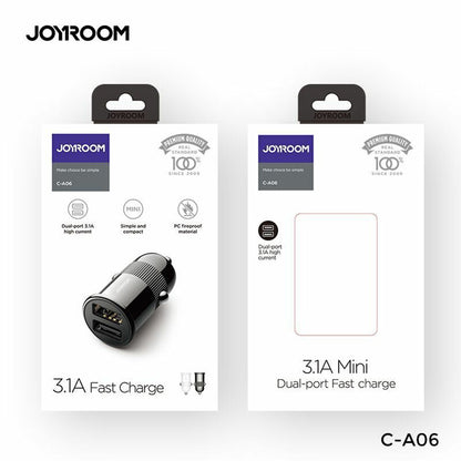 Incarcator Auto Dual USB, Fast Charging 3.1A, 15W - JoyRoom (C-A06) - White