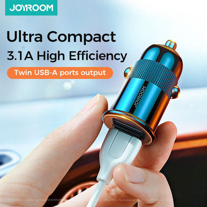 Incarcator Auto Dual USB, Fast Charging 3.1A, 15W - JoyRoom (C-A06) - White