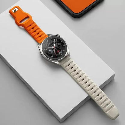Curea pentru Samsung Galaxy Watch 4/5/Active 2, Huawei Watch GT 3 (42mm)/GT 3 Pro (43mm) - Techsuit Watchband (W050) - Orange Beige