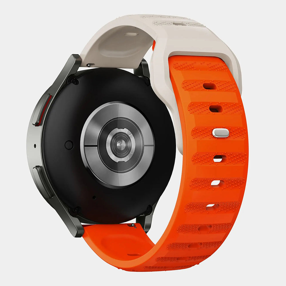 Curea pentru Samsung Galaxy Watch 4/5/Active 2, Huawei Watch GT 3 (42mm)/GT 3 Pro (43mm) - Techsuit Watchband (W050) - Orange Beige