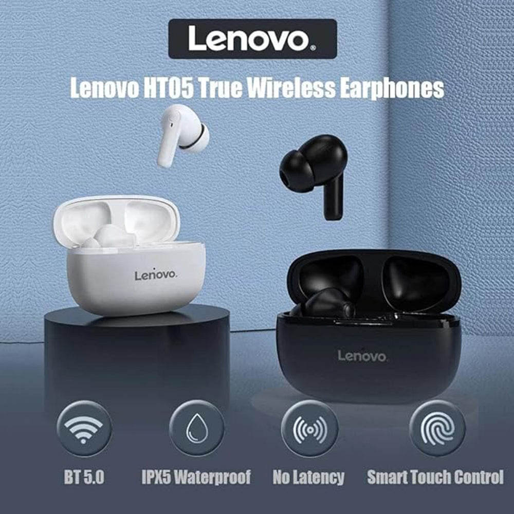 Casti Bluetooth TWS - Lenovo HT05 (19583) - White