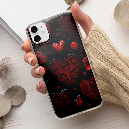 Husa Valentines Day Dark Hearts - Apple iPhone
