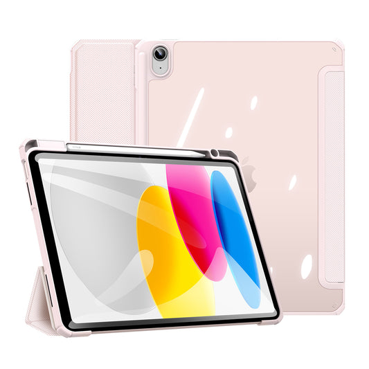 Dux Ducis Toby case for iPad 10.9&#39;&#39; 2022 (10 gen.) cover with stylus holder Apple Pencil smart cover stand pink