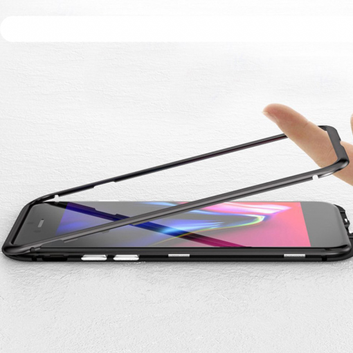 Husa 360 Magnetica Cu Sticla Pe Spate iPhone XS Max