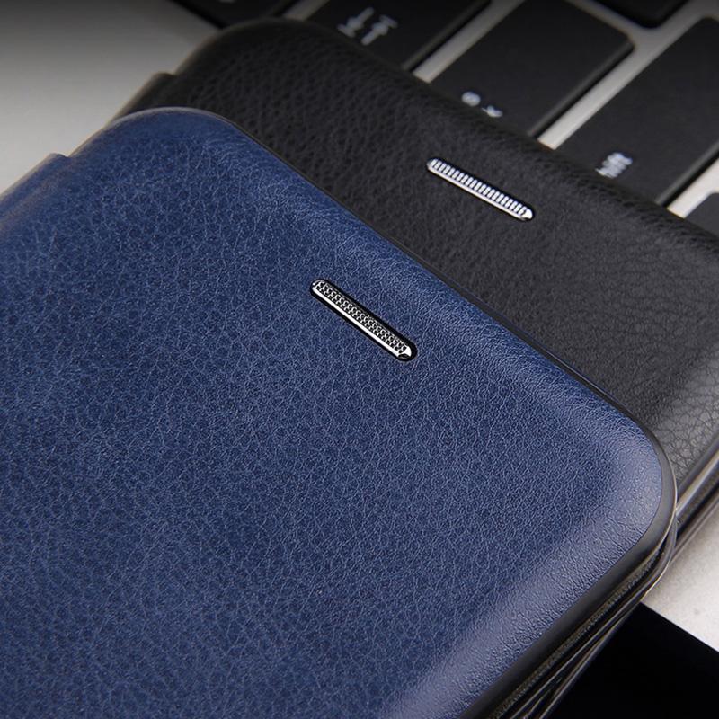 OFERTA Husa Flip Leather cu inchidere magnetica + Folie Full Cover 5D iPhone 8