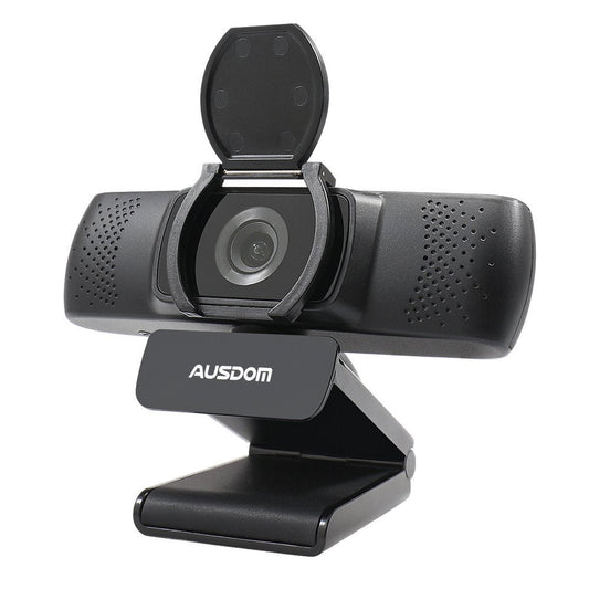 Camera webcam Austom Full HD 1080p cu microfon, negru