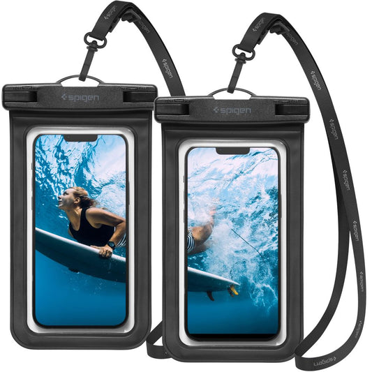 Husa universala pentru telefon (set 2) - Spigen Waterproof Case A601 - Black