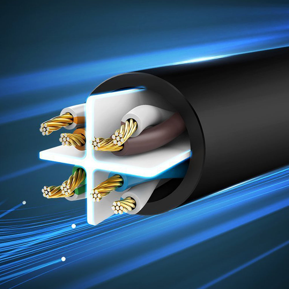 Cablu de Internet RJ45 la RJ45 Cat 6 1000Mbps, 0.5m - Ugreen (20158) - Black