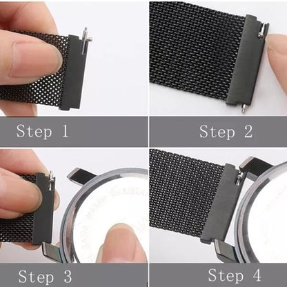 Curea pentru Samsung Galaxy Watch (46mm) / Gear S3, Huawei Watch GT / GT 2 / GT 2e / GT 2 Pro / GT 3 (46 mm) - Techsuit Watchband 22mm (W009) - Silver