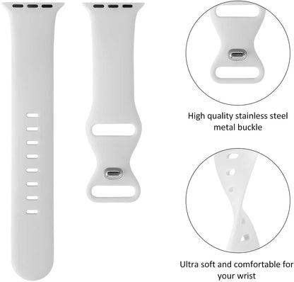 Curea pentru Apple Watch 1/2/3/4/5/6/7/8/9/SE/SE 2 (38/40/41mm) - Techsuit Watchband (W031) - Gray