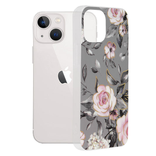 Husa pentru iPhone 13 mini - Techsuit Marble Series - Bloom of Ruth Gray