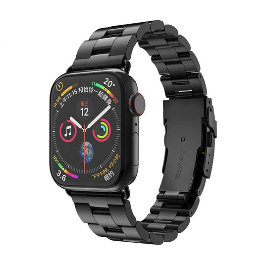 Curea pentru Apple Watch 1/2/3/4/5/6/7/8/9/SE/SE 2/Ultra/Ultra 2 (42/44/45/49mm) - Techsuit Watchband (W036) - Black