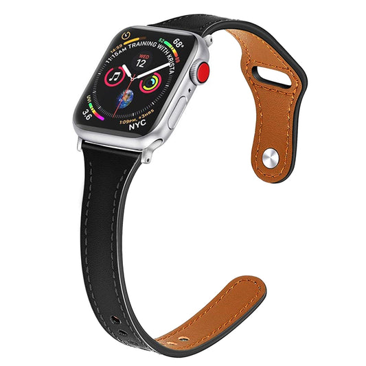 Curea dama pentru Apple Watch 1/2/3/4/5/6/7/8/9/SE/SE 2/Ultra/Ultra 2 (42/44/45/49mm) - Techsuit Watchband (W033) - Black
