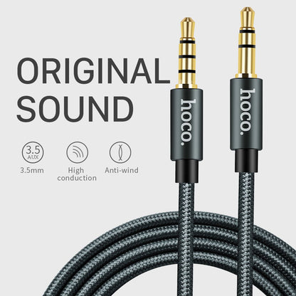Cablu Audio Adaptor Jack la Jack 1m - Hoco (UPA19) - Black
