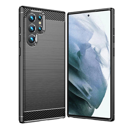 Husa pentru Samsung Galaxy S22 Ultra 5G - Techsuit Carbon Silicone - Black