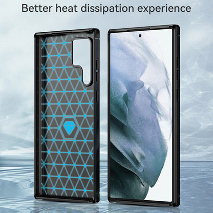 Husa pentru Samsung Galaxy S22 Ultra 5G - Techsuit Carbon Silicone - Black