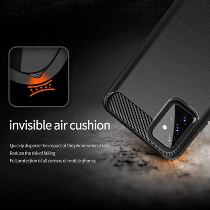 Husa pentru Samsung Galaxy A72 4G / A72 5G - Techsuit Carbon Silicone - Black