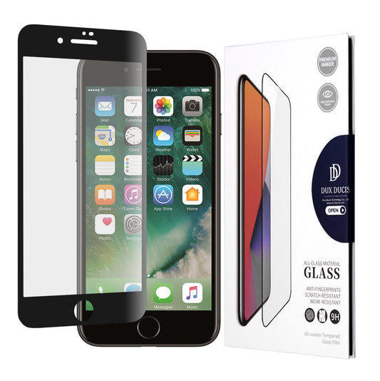 Folie pentru iPhone 7 / 8 / SE 2, SE 2020 / SE 3, SE 2022 - Dux Ducis Tempered Glass - Black
