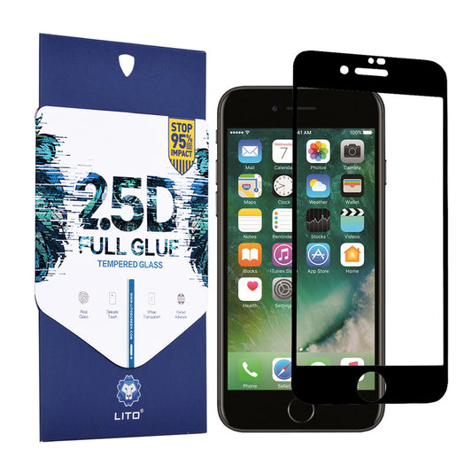 Folie pentru iPhone 6 / 6S - Lito 2.5D FullGlue Glass - Black