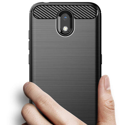 Husa pentru Nokia 1.3 - Techsuit Carbon Silicone - Black