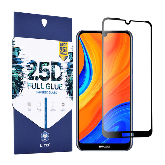 Folie pentru Huawei Y6 2019 / Y6s 2019 / Y6 pro 2019 - Lito 2.5D FullGlue Glass - Black