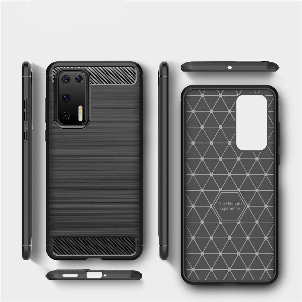 Husa pentru Huawei P40 Pro - Techsuit Carbon Silicone - Black