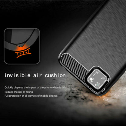 Husa pentru Huawei Y5p - Techsuit Carbon Silicone - Black