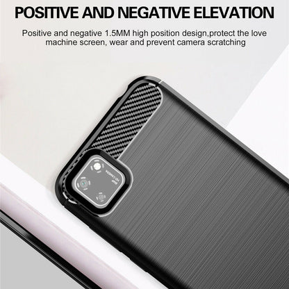 Husa pentru Huawei Y5p - Techsuit Carbon Silicone - Black