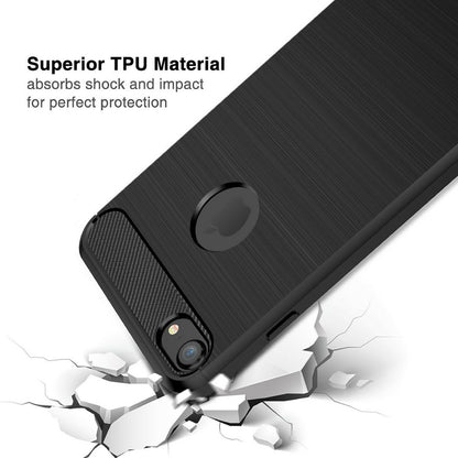 Husa pentru iPhone SE 2, SE 2020 / SE 3, SE 2022 - Techsuit Carbon Silicone - Black