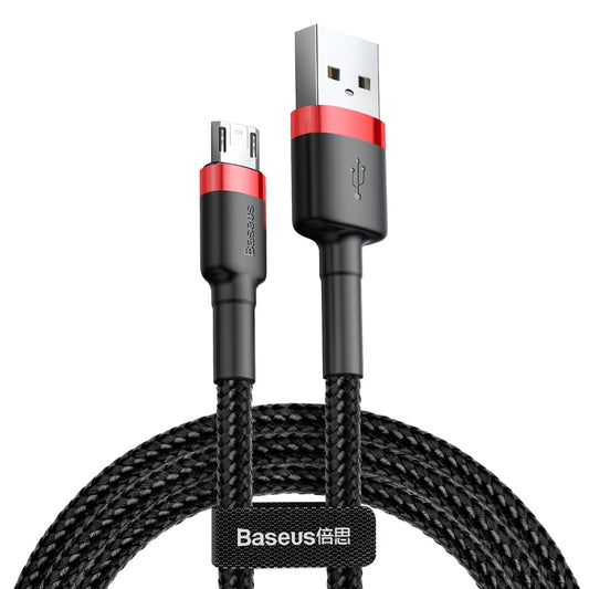 Cablu de Date USB la Micro-USB 1.5A, 2m - Baseus Cafule (CAMKLF-C91) - Red Black
