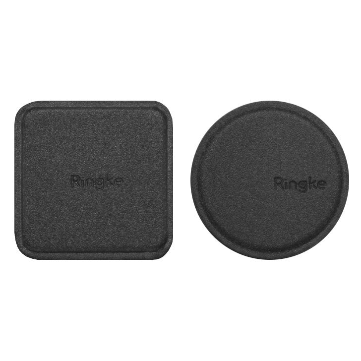 Placute Metalice pentru Telefon (set 2) - Ringke PU Leather Cover - Black