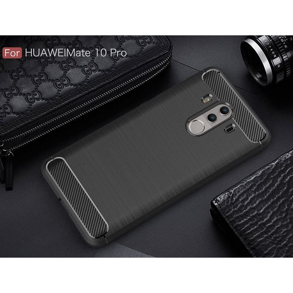 Husa pentru Huawei Mate 10 Pro - Techsuit Carbon Silicone - Black