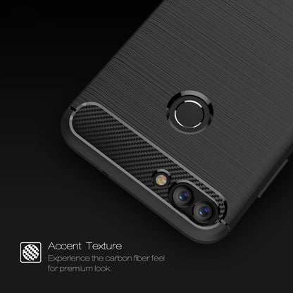 Husa pentru Huawei P Smart - Techsuit Carbon Silicone - Black