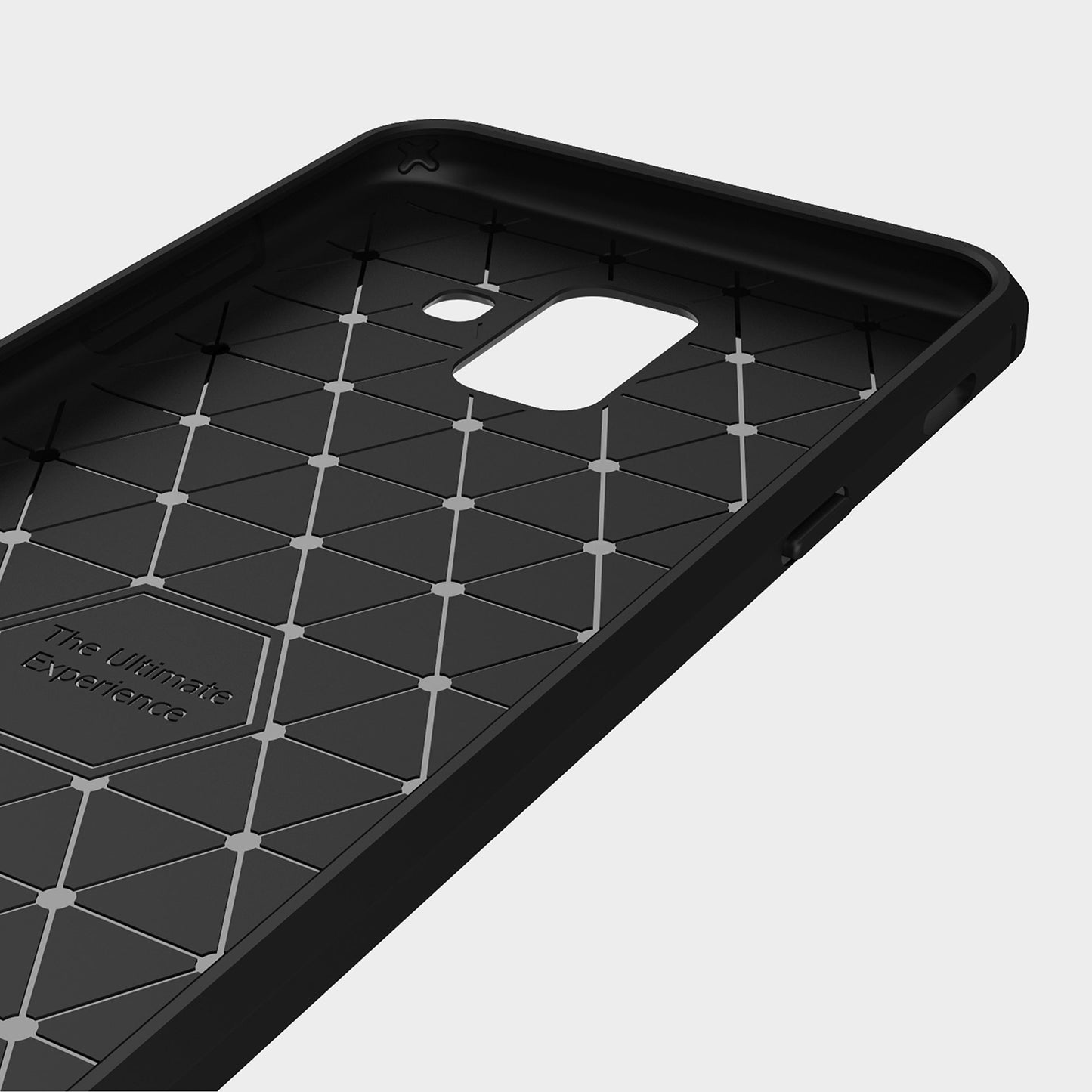 Husa pentru Samsung Galaxy A6 2018 - Techsuit Carbon Silicone - Black