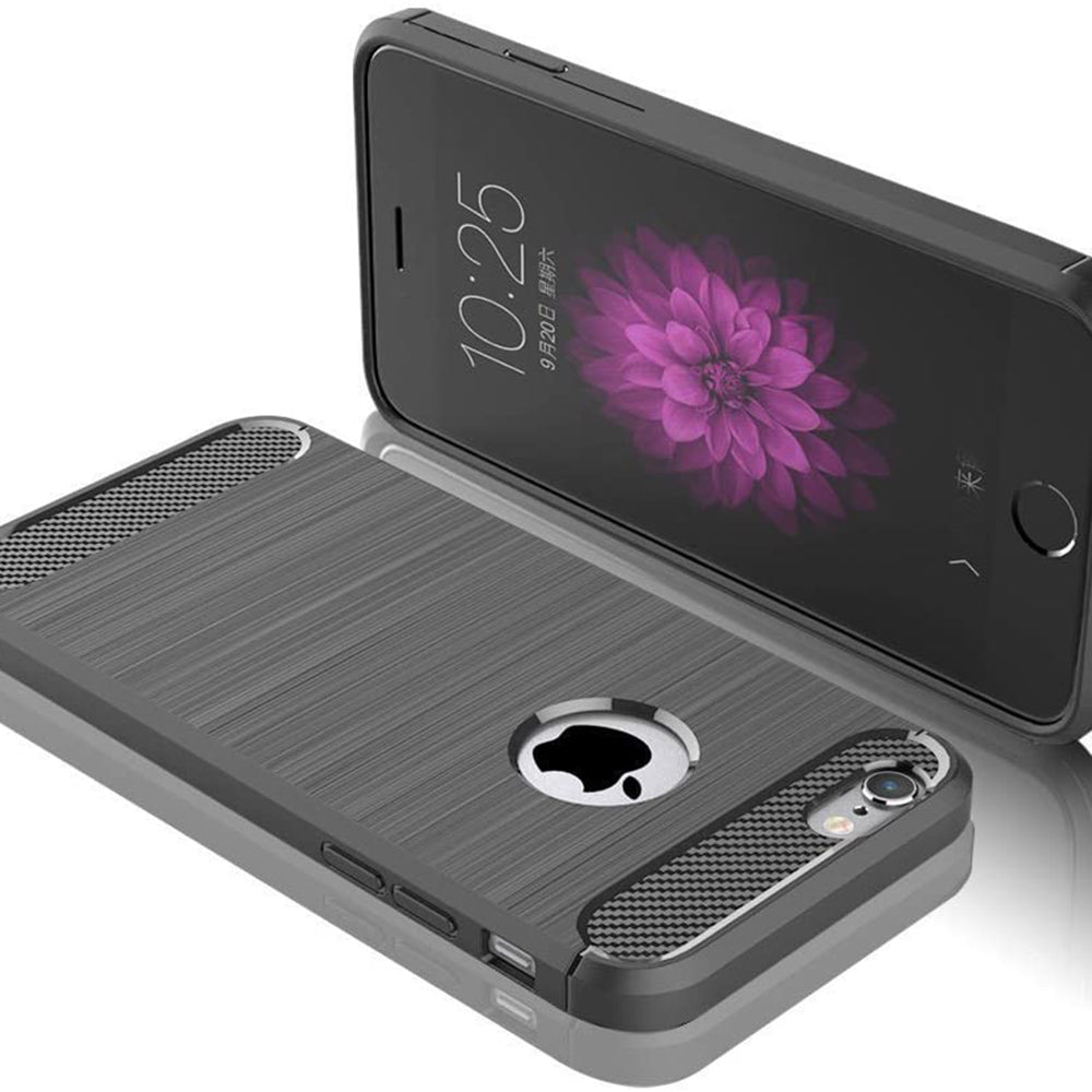 Husa pentru iPhone 6 / 6s - Techsuit Carbon Silicone - Black