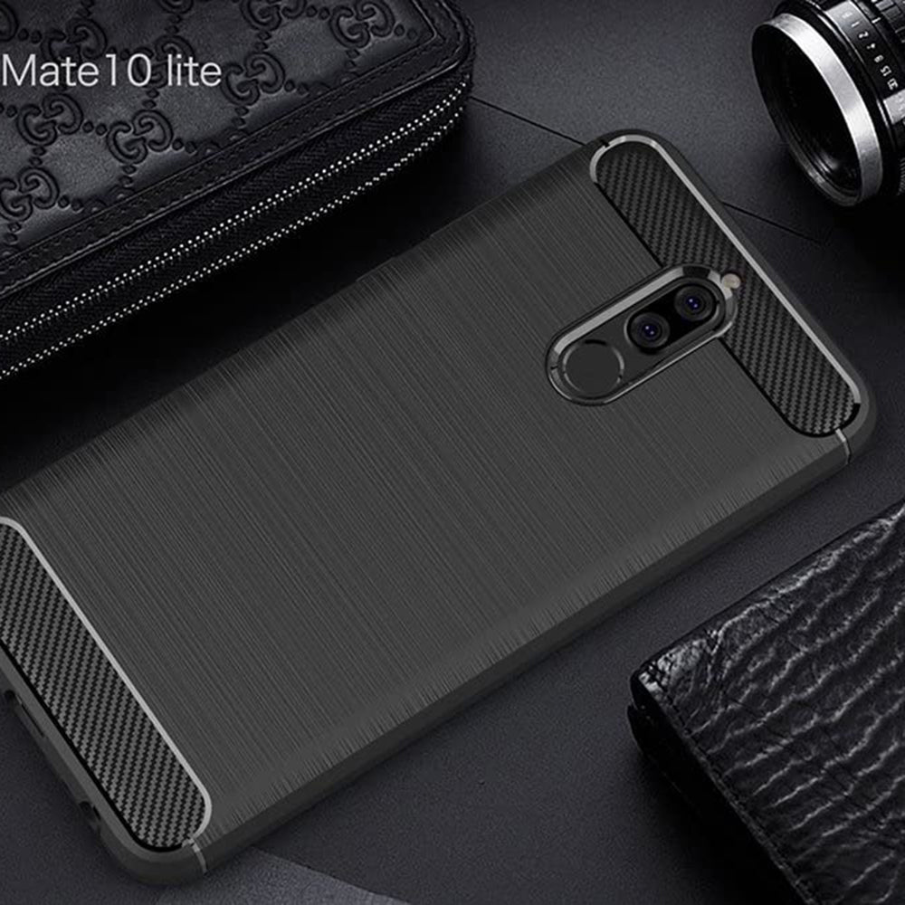 Husa pentru Huawei Mate 10 Lite - Techsuit Carbon Silicone - Black