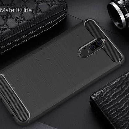 Husa pentru Huawei Mate 10 Lite - Techsuit Carbon Silicone - Black