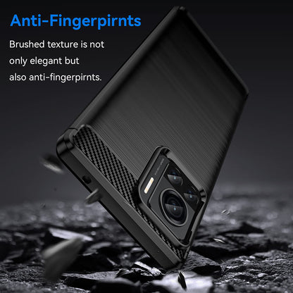 Husa pentru Motorola Edge 30 Ultra - Techsuit Carbon Silicone - Black