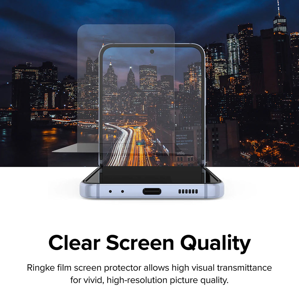 Folie pentru Samsung Galaxy Z Flip4 (set 2) - Ringke Dual Easy Full - Clear