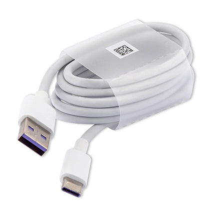 Cablu de Date USB la Type-C Fast Charge 5A, 480Mbps, 1m - Huawei AP71 (HL-1289) - White (Bulk Packing)