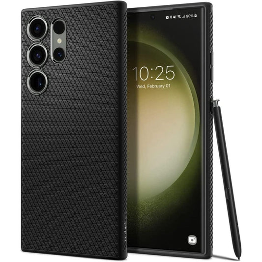 Husa pentru Samsung Galaxy S23 Ultra - Spigen Liquid Air - Matte Black