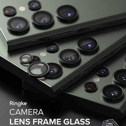 Folie Camera pentru Samsung Galaxy S23 Ultra - Ringke Camera Lens Frame Glass - Black