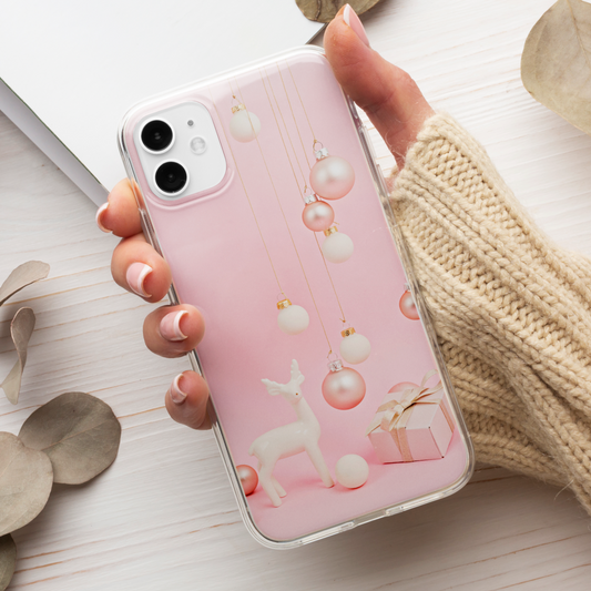 Husa Craciun Pink Reindeer - Apple iPhone